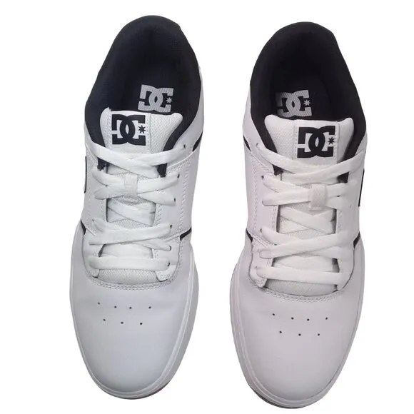 DC Central Adys Men's White Leather Skate Inspired Sneakers Shoes Size 12.5