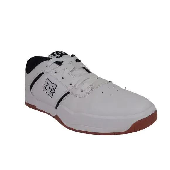 DC Central Adys Men's White Leather Skate Inspired Sneakers Shoes Size 12.5