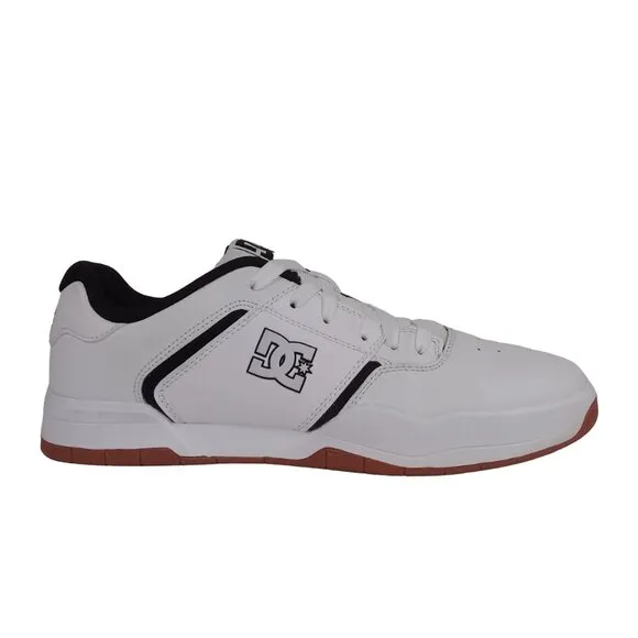 DC Central Adys Men's White Leather Skate Inspired Sneakers Shoes Size 12.5