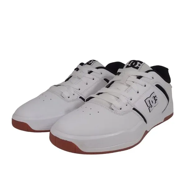 DC Central Adys Men's White Leather Skate Inspired Sneakers Shoes Size 12.5