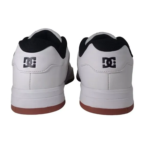 DC Central Adys Men's White Leather Skate Inspired Sneakers Shoes Size 12.5