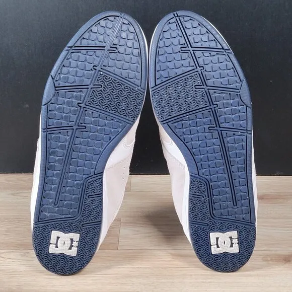 DC Shoes TL19 Mens Size 10 Beige White Blue Tiago Lemos Skate Athletic Sneakers