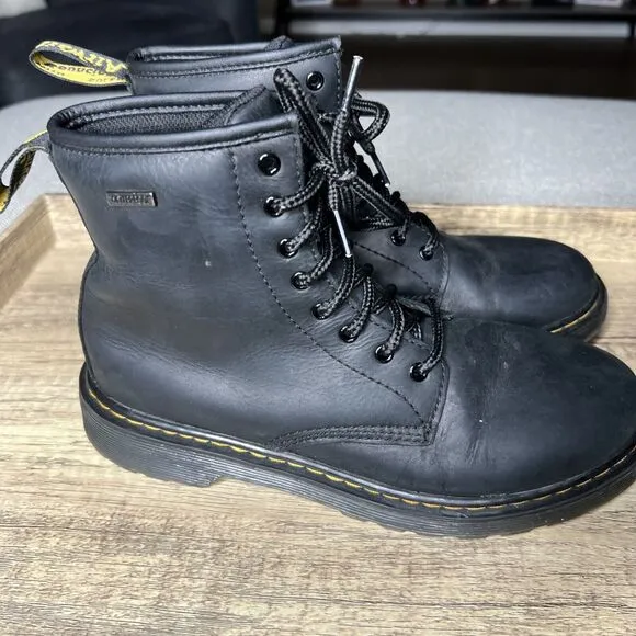 Dr. Doc Martens 1460 Waterproof Leather Lace Up Boots Black Size M: 4 W: 5