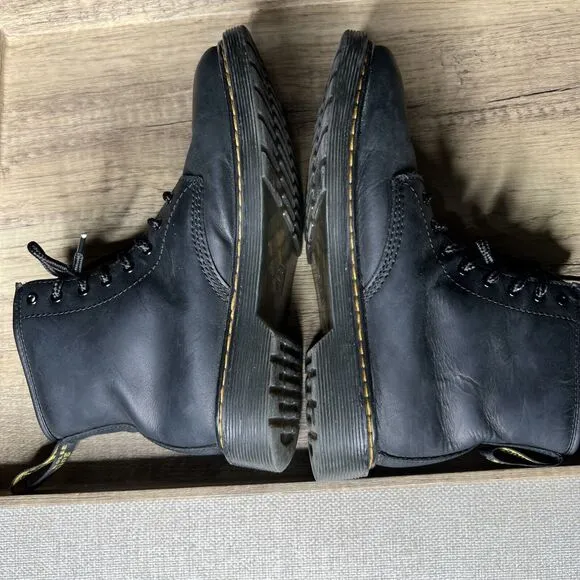 Dr. Doc Martens 1460 Waterproof Leather Lace Up Boots Black Size M: 4 W: 5