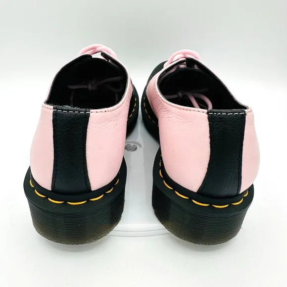 Dr. Martens 1461 Contrast Virginia Oxford Leather Black Pink Womens UK 4 3 Eye