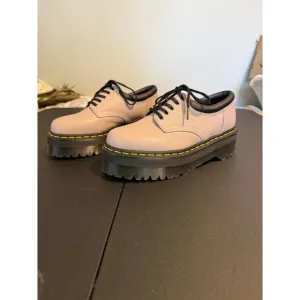 Dr. Martens 8053 Quad Beige Unisex Size 7/8 Platform Leather