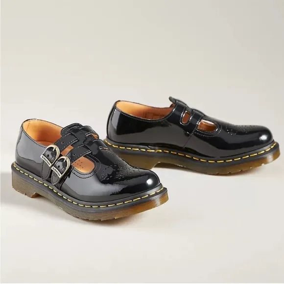 Dr. Martens 8065 Patent Leather Mary JaneShoes Black