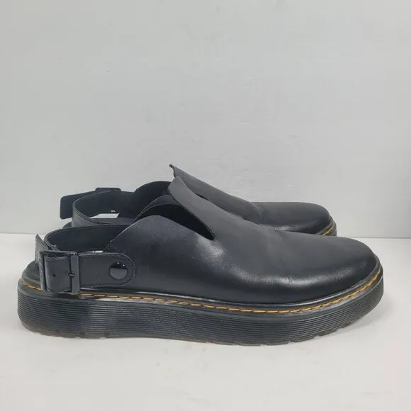 Dr. Martens Carlson Men's Black Leather Slip On Mules US Size 10