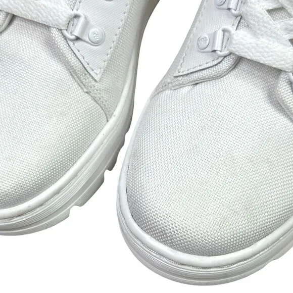 Dr. Martens Combs Platform Boots - White - Size 8