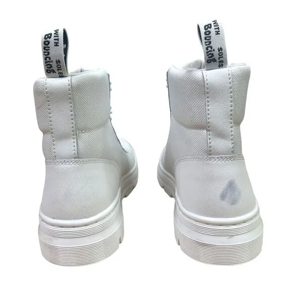 Dr. Martens Combs Platform Boots - White - Size 8