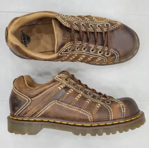 Dr Martens Keith shoes men's 9 women's 10 brown leather distressed finish Y2K