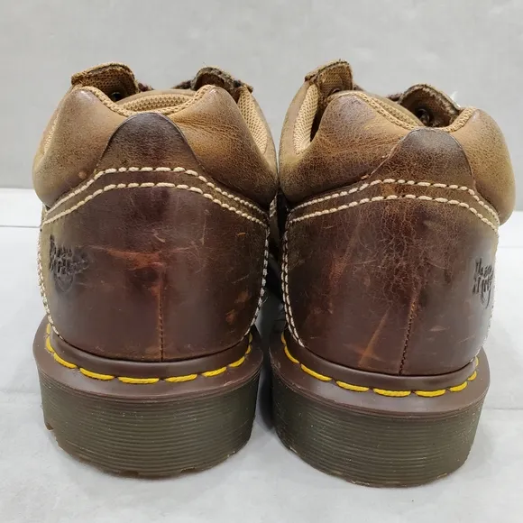 Dr Martens Keith shoes men's 9 women's 10 brown leather distressed finish Y2K