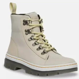 Dr. Martens Women's Combs W 6 Eyelet Combat Boots Parchment Beige 40/60 Size 7