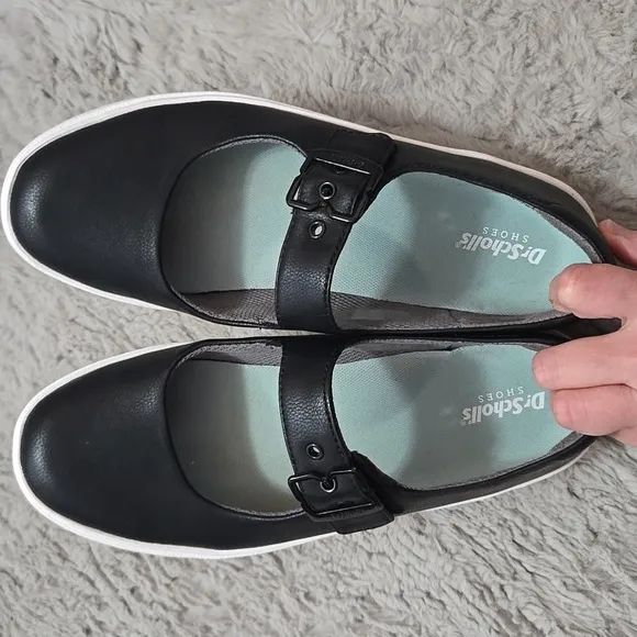 Dr. Scholl's Black leather Mary Jane platform Shoes