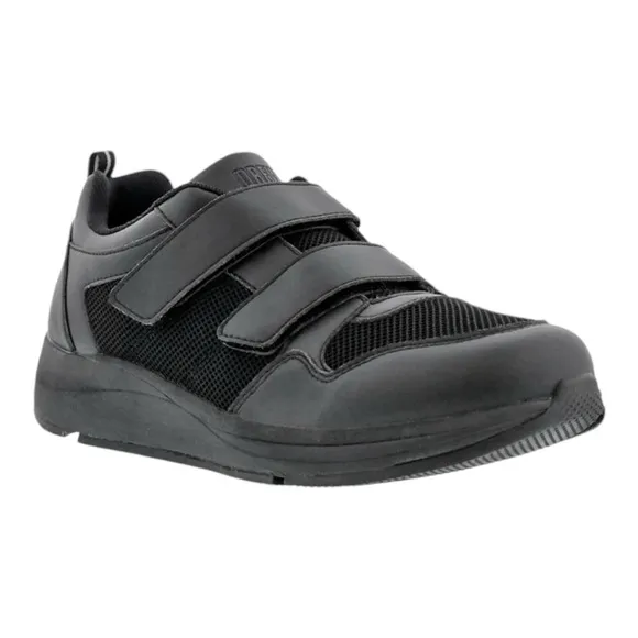 Drew Contest Hook and Loop Slip Resistant Athletic Shoe in Black NIB