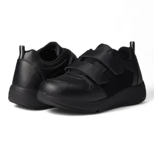 Drew Contest Hook and Loop Slip Resistant Athletic Shoe in Black NIB