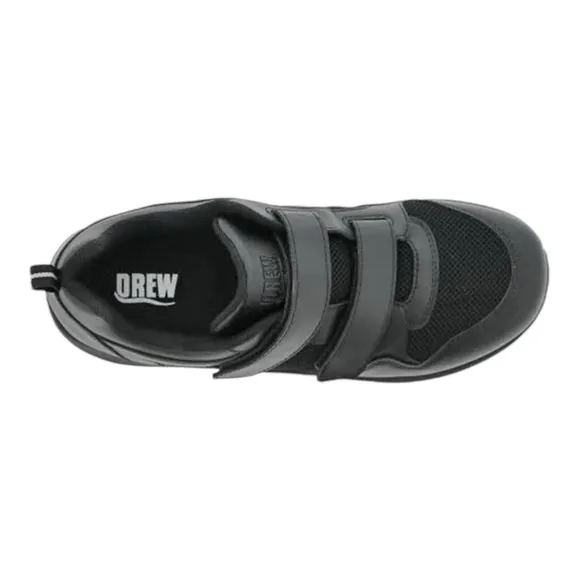 Drew Contest Hook and Loop Slip Resistant Athletic Shoe in Black NIB
