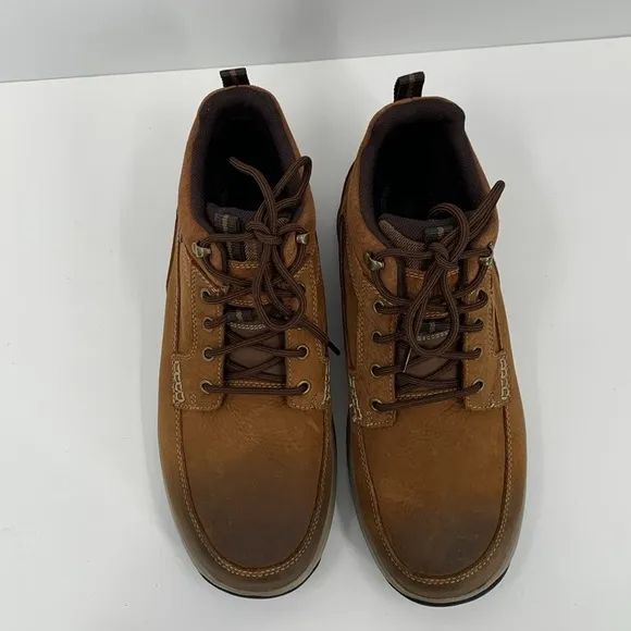 Dunham Midland waterproof ankle work boots brown leather CH3011 laces men 11.5
