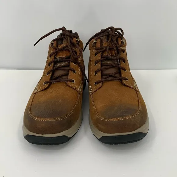 Dunham Midland waterproof ankle work boots brown leather CH3011 laces men 11.5