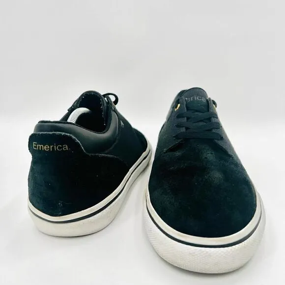 Emerica Alcove Skate Shoes Black Suede Sneakers Size 12