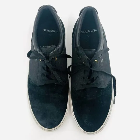 Emerica Alcove Skate Shoes Black Suede Sneakers Size 12