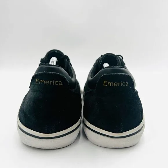 Emerica Alcove Skate Shoes Black Suede Sneakers Size 12