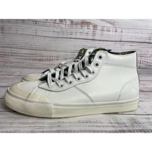 Emerica‎ Indicator High White Leather Print Zach Allen Skate Shoes sz 8