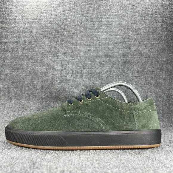 Emerica Mens Spanky G6 Sneakers Mens 9 Green Suede Skateboard Skate Shoes EUC
