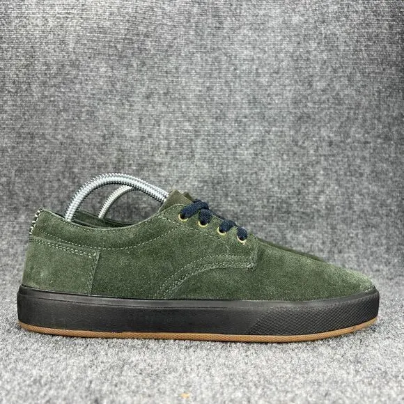 Emerica Mens Spanky G6 Sneakers Mens 9 Green Suede Skateboard Skate Shoes EUC