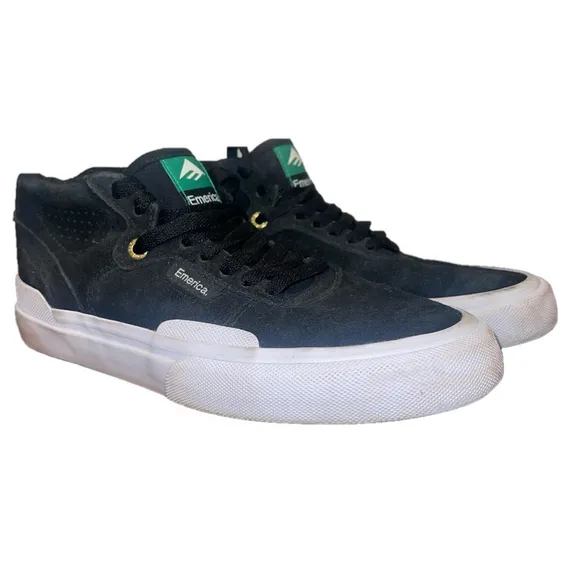 EMERICA THE PILLAR G6 Mid SKATE SHOES Black Suede Leather shoes Sneakers Mens 6