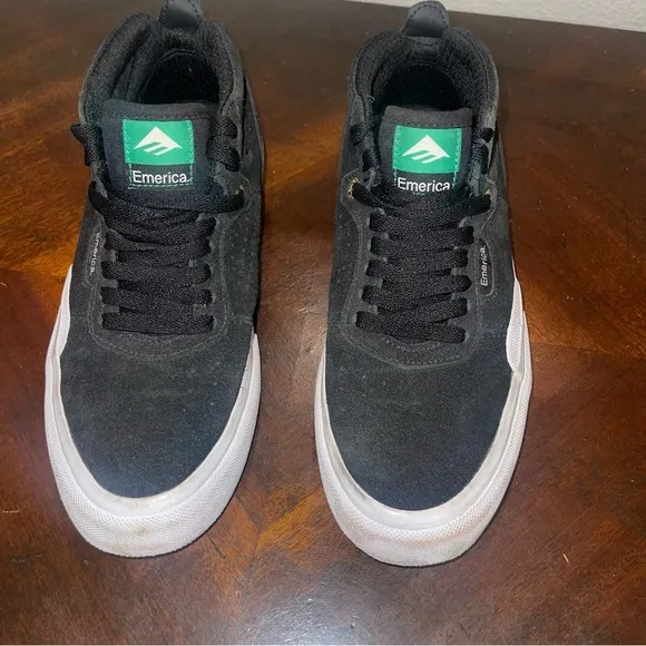 EMERICA THE PILLAR G6 Mid SKATE SHOES Black Suede Leather shoes Sneakers Mens 6