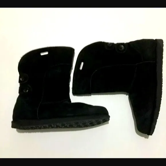 EMU Charlotte Waterproof Unisex W-11.M-10.Black Sheepskin Suede Ankle  Boots