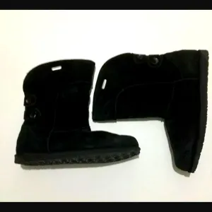 EMU Charlotte Waterproof Unisex W-11.M-10.Black Sheepskin Suede Ankle  Boots