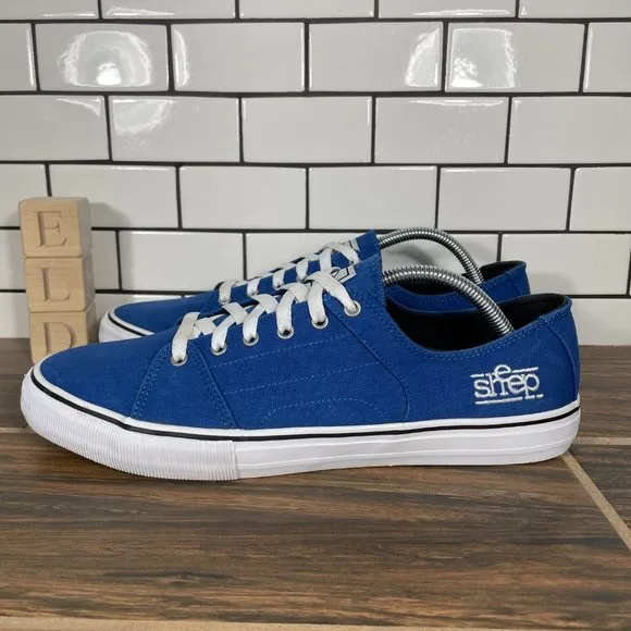 Etnies RLS x Sheep Mens Sz 11 Shoes Blue Canvas Lace Up Athletic Skate Sneakers