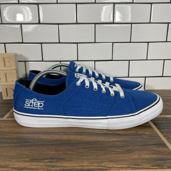 Etnies RLS x Sheep Mens Sz 11 Shoes Blue Canvas Lace Up Athletic Skate Sneakers