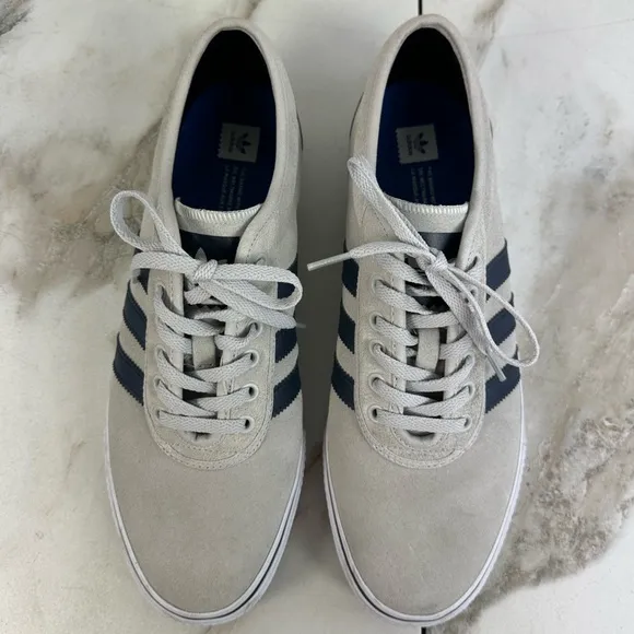 EUC Adidas Adi Ease Official Premiere Slate Gray Navy Skate Shoes Sneakers, 12