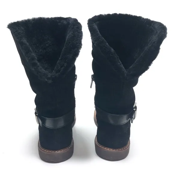 EUROPEAN winter snow leather shearling boots