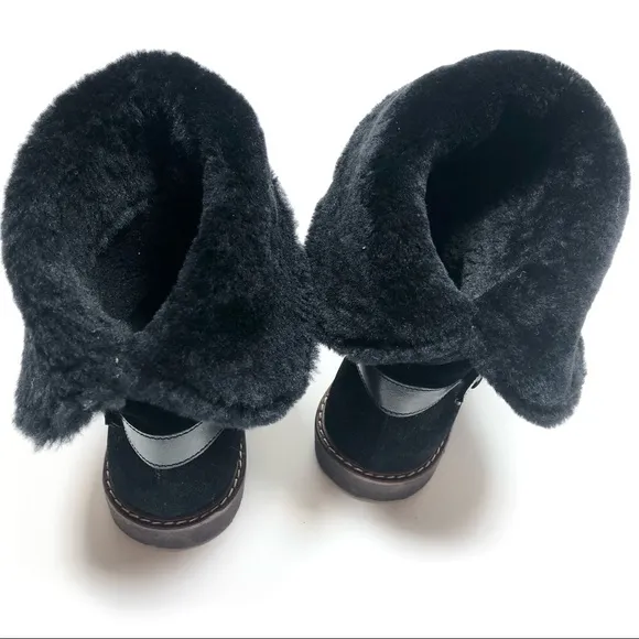 EUROPEAN winter snow leather shearling boots