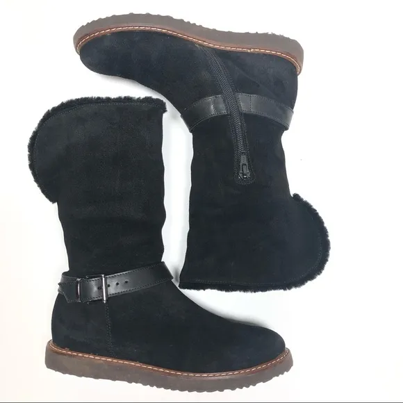 EUROPEAN winter snow leather shearling boots