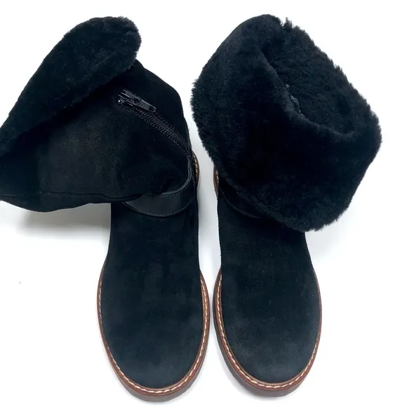 EUROPEAN winter snow leather shearling boots