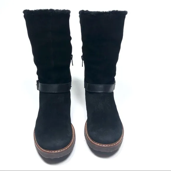 EUROPEAN winter snow leather shearling boots