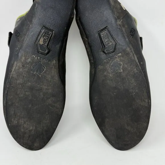 Evolv Defy Rock Climbing Shoes Mens 12 EU 46 Black Gray Double Strap