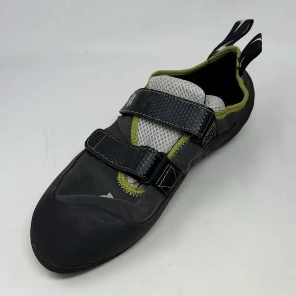 Evolv Defy Rock Climbing Shoes Mens 12 EU 46 Black Gray Double Strap