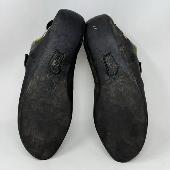 Evolv Defy Rock Climbing Shoes Mens 12 EU 46 Black Gray Double Strap