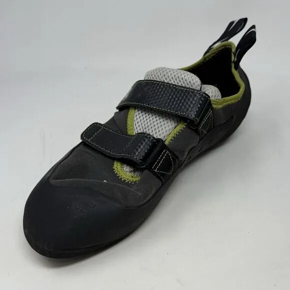Evolv Defy Rock Climbing Shoes Mens 12 EU 46 Black Gray Double Strap