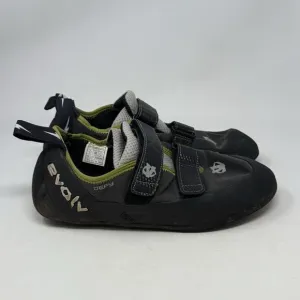 Evolv Defy Rock Climbing Shoes Mens 12 EU 46 Black Gray Double Strap