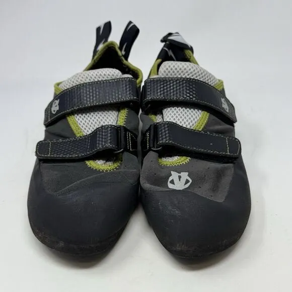 Evolv Defy Rock Climbing Shoes Mens 12 EU 46 Black Gray Double Strap