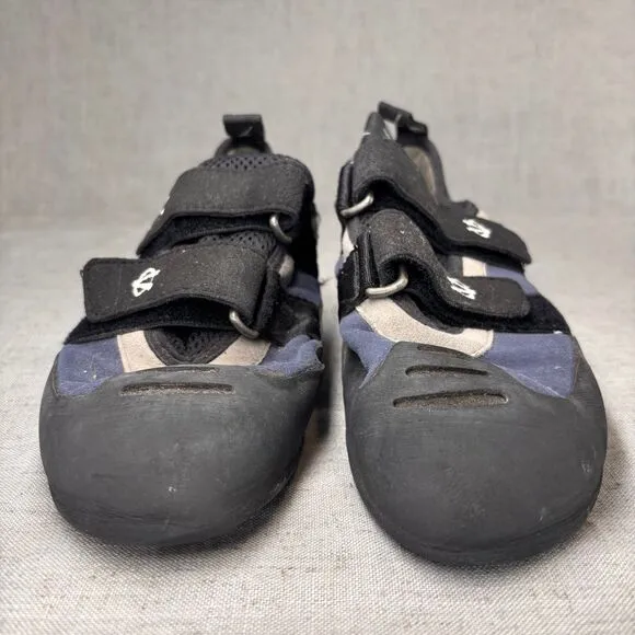 Evolv Evo Climbing Shoes Navy Blue Synthetic Suede Rubber Bouldering Men's 9