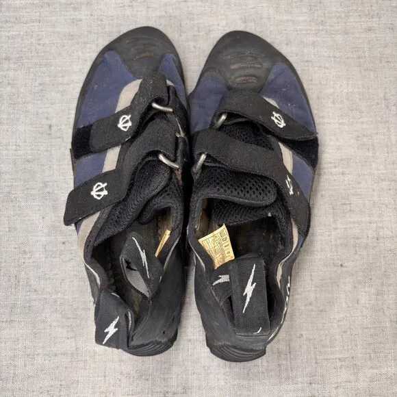 Evolv Evo Climbing Shoes Navy Blue Synthetic Suede Rubber Bouldering Men's 9