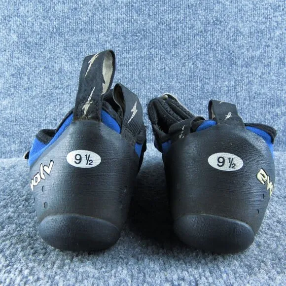 Evolv Trax Men Rock Climbing Shoes Size 9.5 Medium Blue Synthetic Hook‎ &amp; Loop
